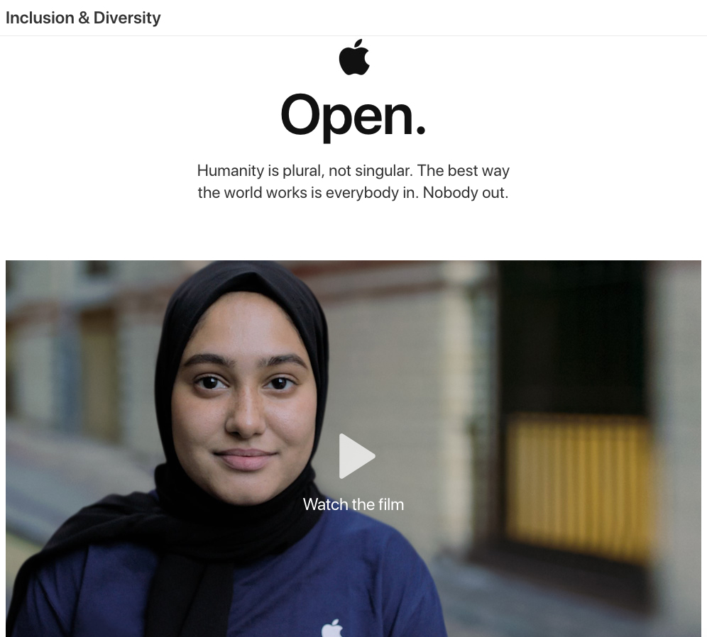 Apple's Diversity Page