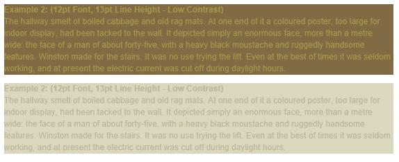 low contrast